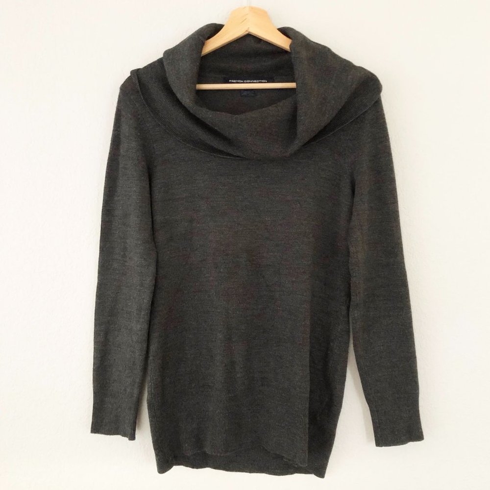 French Connection Charcoal Grey Turtleneck Sweater M